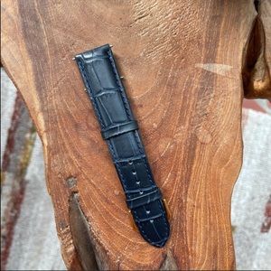 *NWOT* Navy Crocodile Embossed Leather Watch Strap